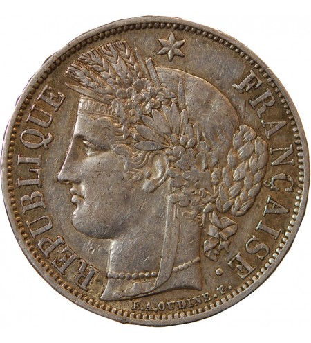 CERES - 5 FRANCS ARGENT 1870 A PARIS "Avec Légende"﻿
