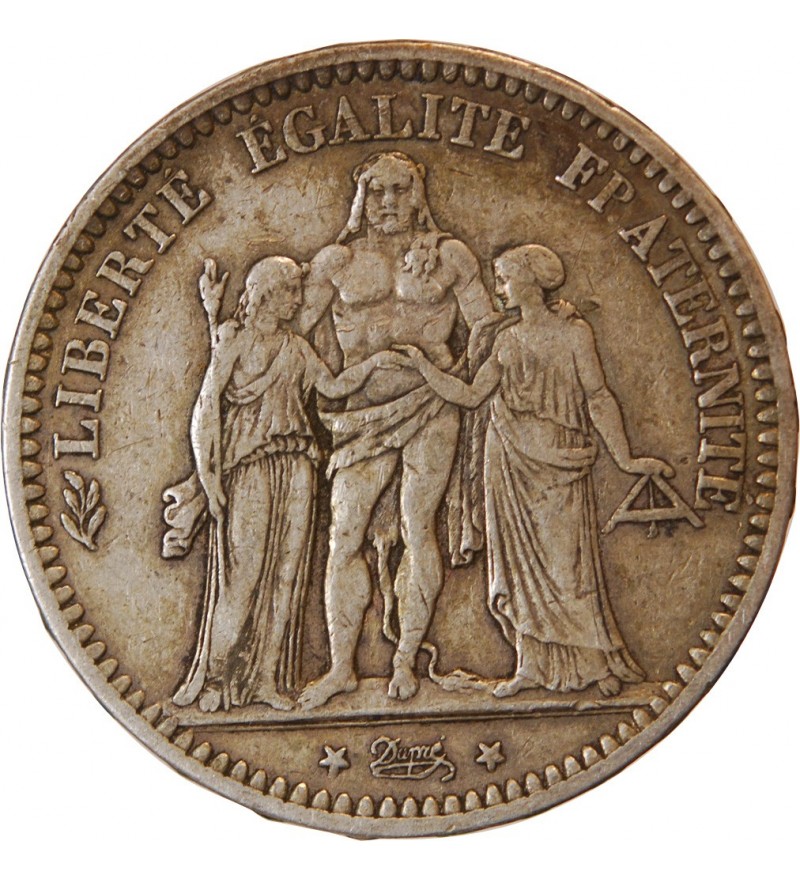 HERCULE - 5 FRANCS ARGENT 1871 A PARIS