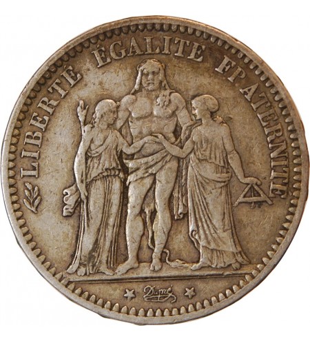 HERCULE - 5 FRANCS ARGENT 1871 A PARIS