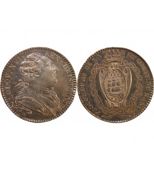 LOUIS XVI, PROCUREUR DE LA VILLE DE NANTES - JETON ARGENT 2