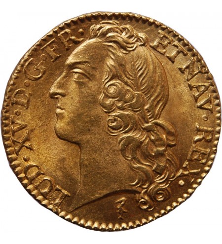 LOUIS XV - LOUIS D'OR AU BANDEAU 1745 W LILLE