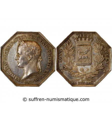ROUEN, MONT DE PIETE - JETON ARGENT 1847