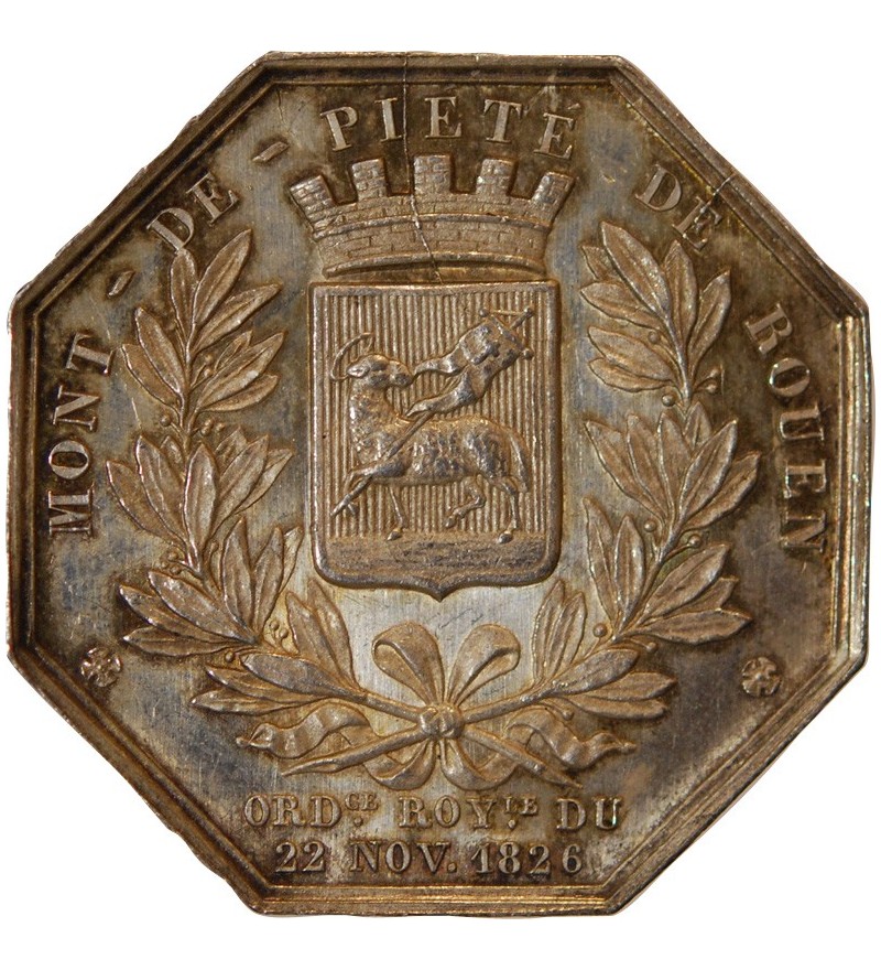 ROUEN, MONT DE PIETE - JETON ARGENT 1847
