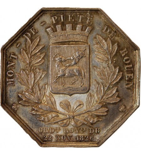 ROUEN, MONT DE PIETE - JETON ARGENT 1847