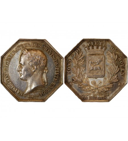 ROUEN, MONT DE PIETE - JETON ARGENT 1847