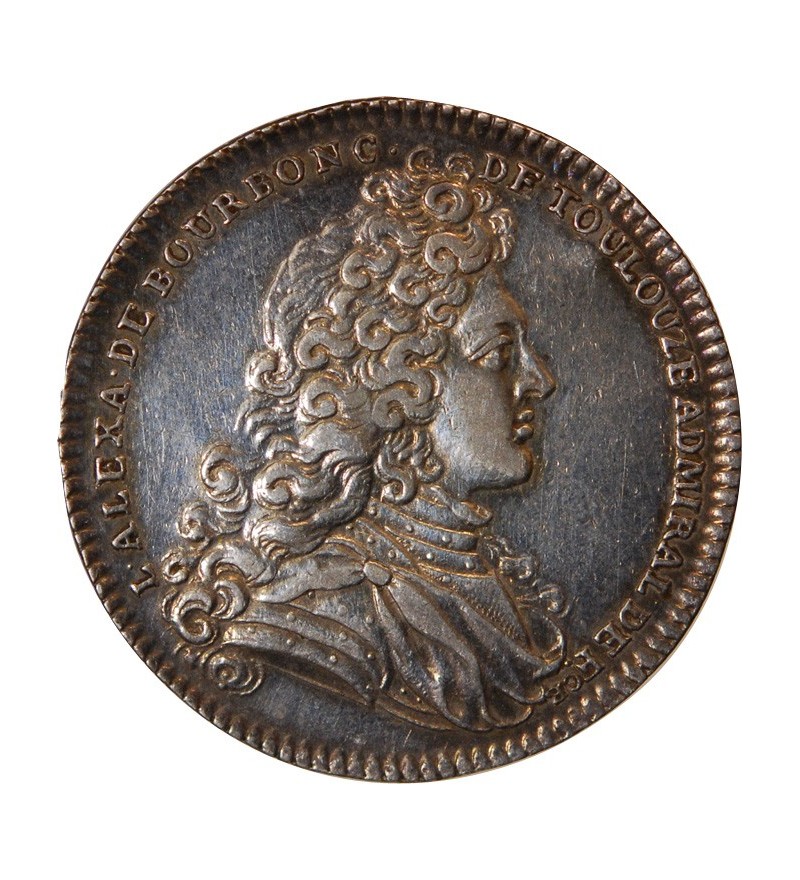 MARINE, GALERES ROYALES, LOUIS XIV - JETON ARGENT 1711