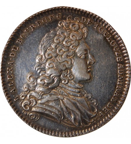 MARINE, GALERES ROYALES, LOUIS XIV - JETON ARGENT 1711