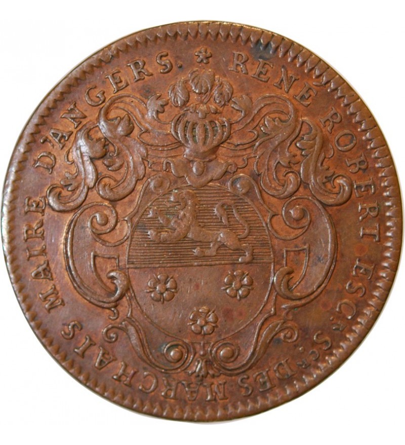 MAIRE D'ANGERS, René Robert - JETON Cuivre 1729