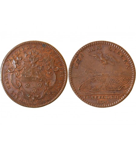 MAIRE D'ANGERS, René Robert - JETON Cuivre 1729