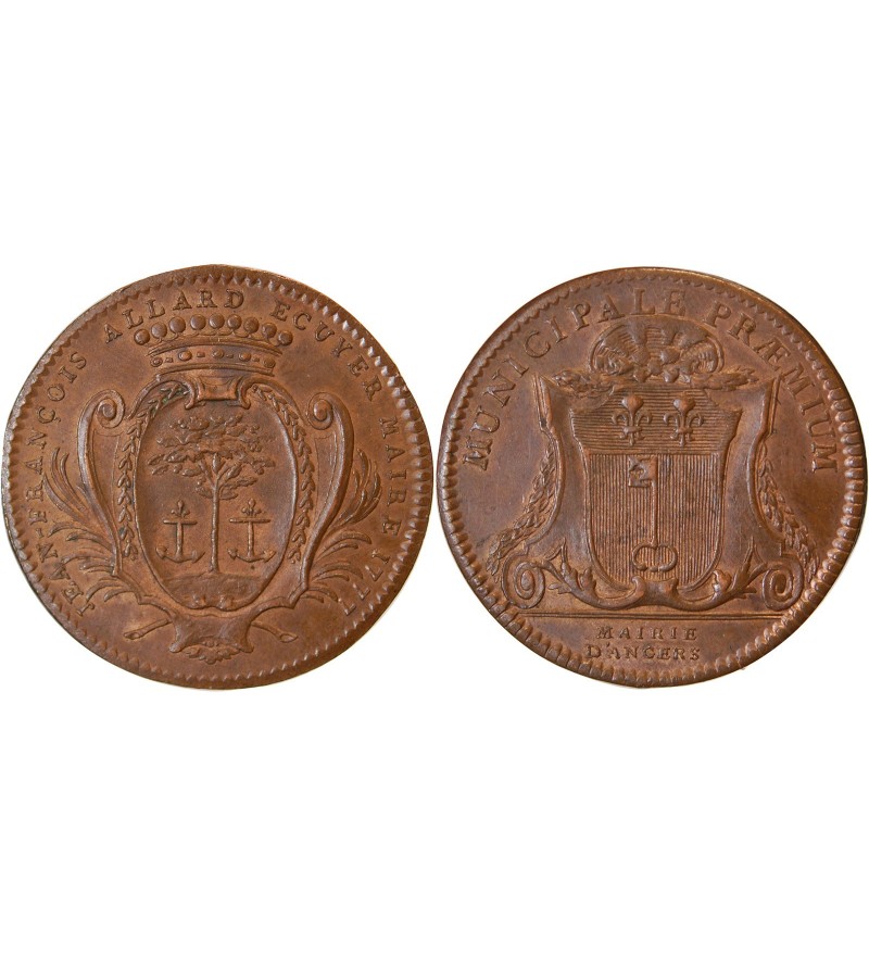 MAIRE D'ANGERS, Jean François Allard - JETON Cuivre 1777