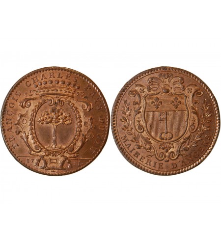 MAIRE D'ANGERS, François Charles Pays Du Vau - JETON Cuivre 1751