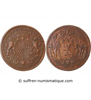 LYON, CONSULAT DE LYON, Camille Perrichon - JETON Cuivre 1735