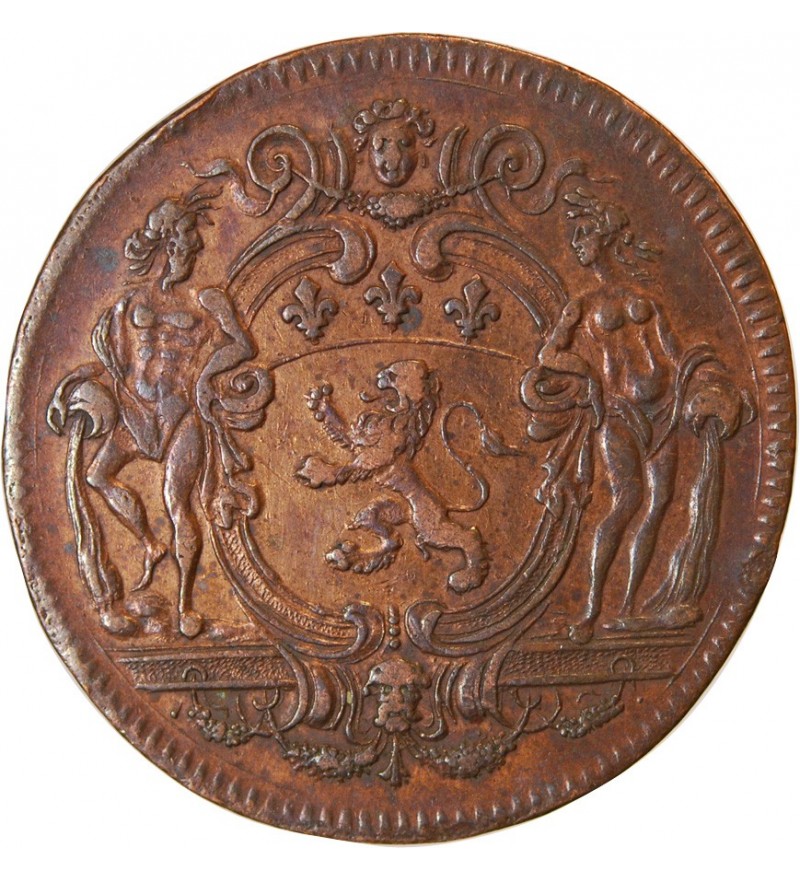 LYON, CONSULAT DE LYON, Camille Perrichon - JETON Cuivre 1735