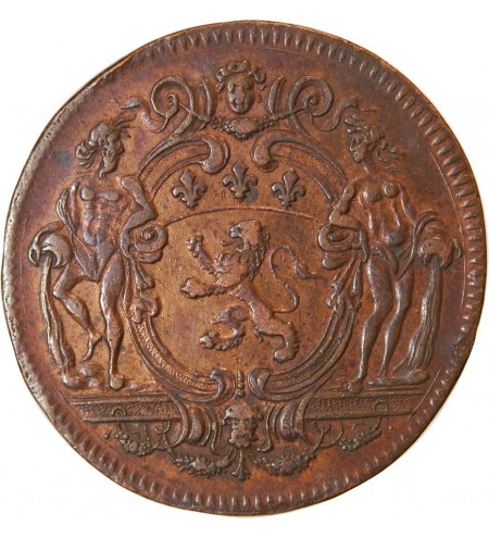 LYON, CONSULAT DE LYON, Camille Perrichon - JETON Cuivre 1735