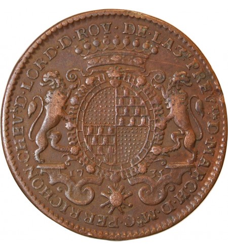 LYON, CONSULAT DE LYON, Camille Perrichon - JETON Cuivre 1735