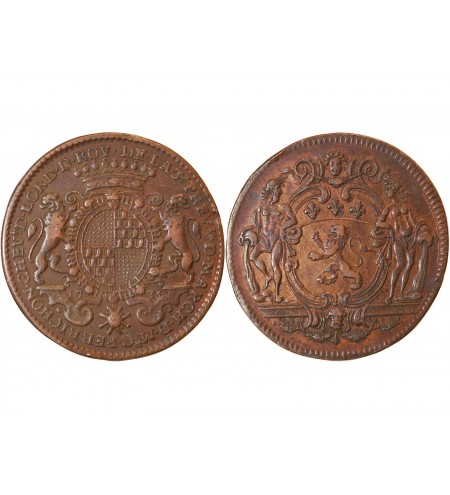 LYON, CONSULAT DE LYON, Camille Perrichon - JETON Cuivre 1735