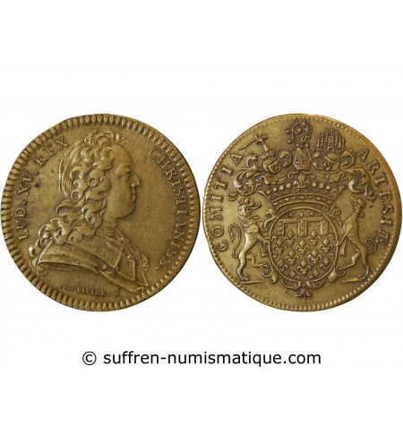 ETATS D'ARTOIS, LOUIS XV - JETON Laiton Emission de 1724