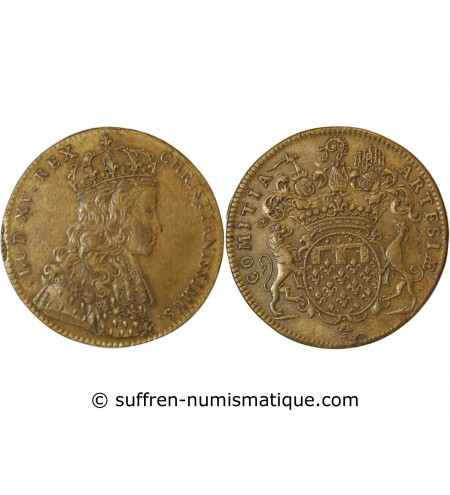 ETATS D'ARTOIS, LOUIS XV - JETON Laiton Emission de 1722