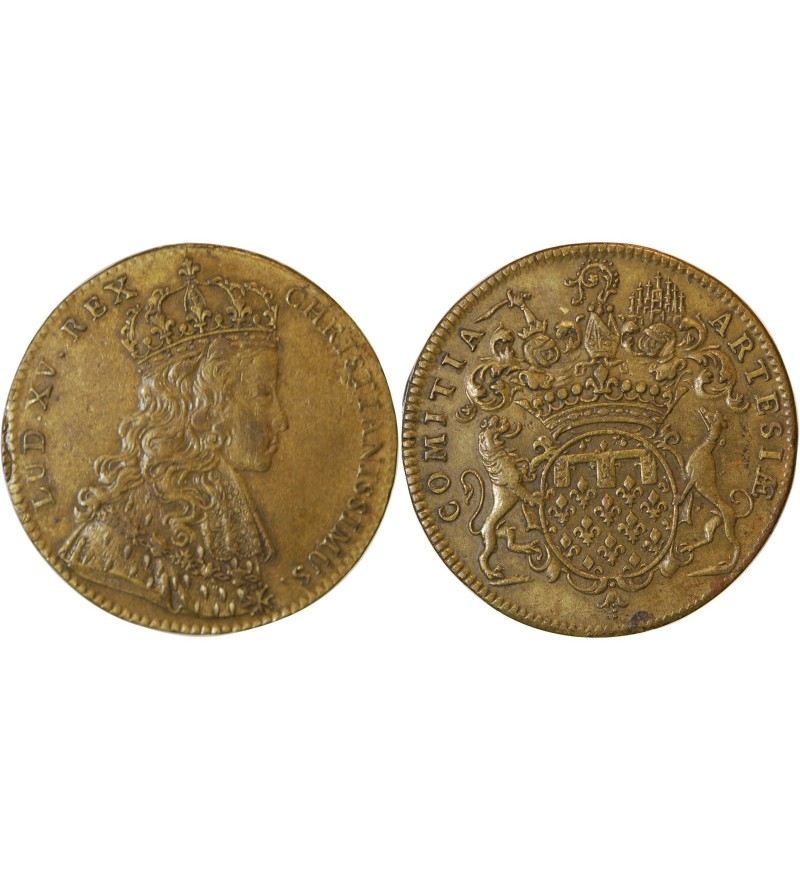 ETATS D'ARTOIS, LOUIS XV - JETON Laiton Emission de 1722