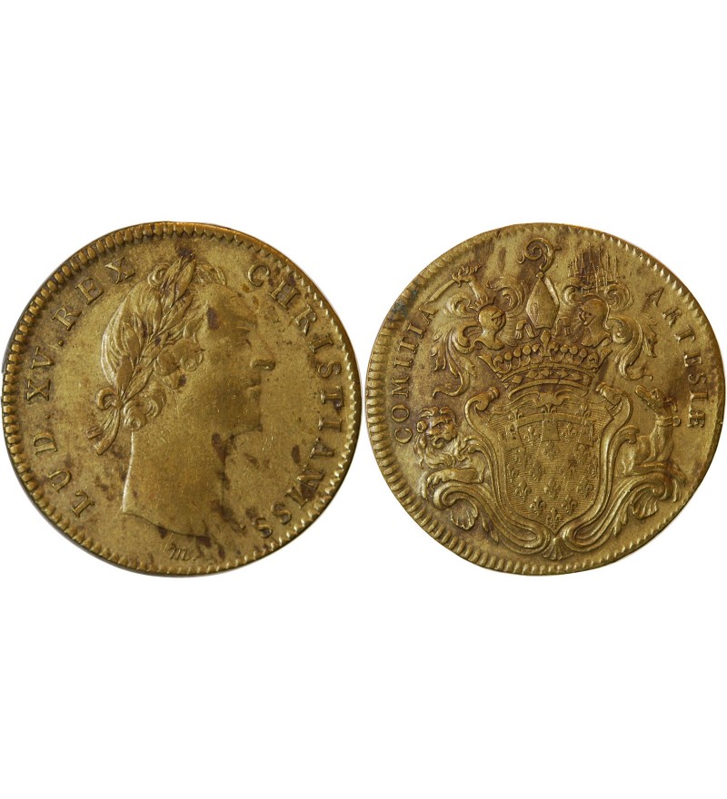 ETATS D'ARTOIS, LOUIS XV - JETON Laiton Emission de 1756