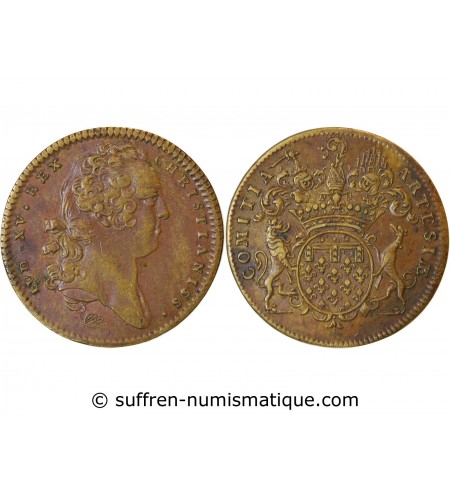 ETATS D'ARTOIS, LOUIS XV - JETON Laiton Emission de 1732