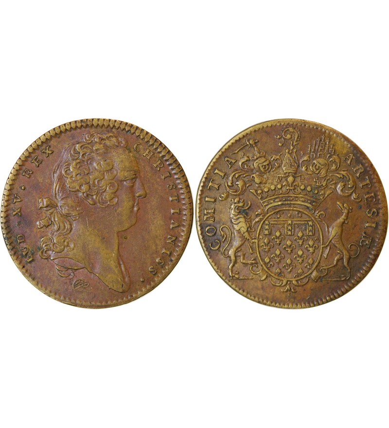 ETATS D'ARTOIS, LOUIS XV - JETON Laiton Emission de 1732