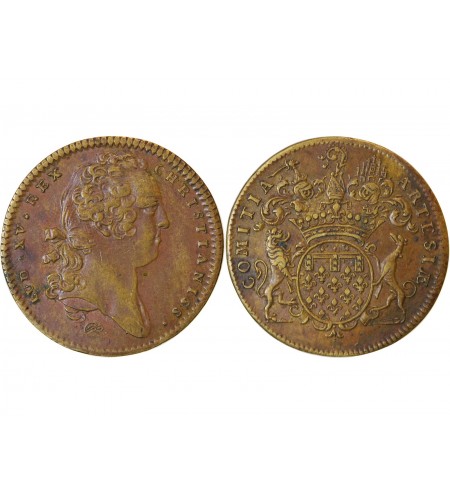 ETATS D'ARTOIS, LOUIS XV - JETON Laiton Emission de 1732
