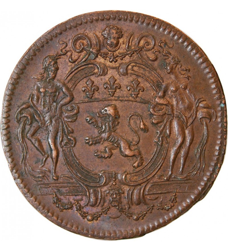 LYON, CONSULAT DE LYON, Jean Baptiste Flachat - JETON Bronze 1753