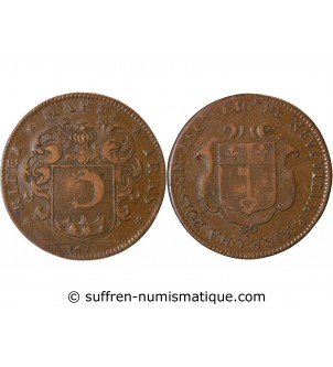 MAIRE D'ANGERS, Charles Poisson - JETON Cuivre 1677