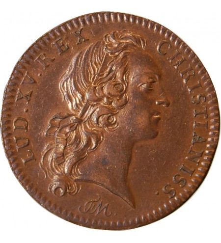 TRESOR ROYAL, LOUIS XV - JETON Cuivre 1745