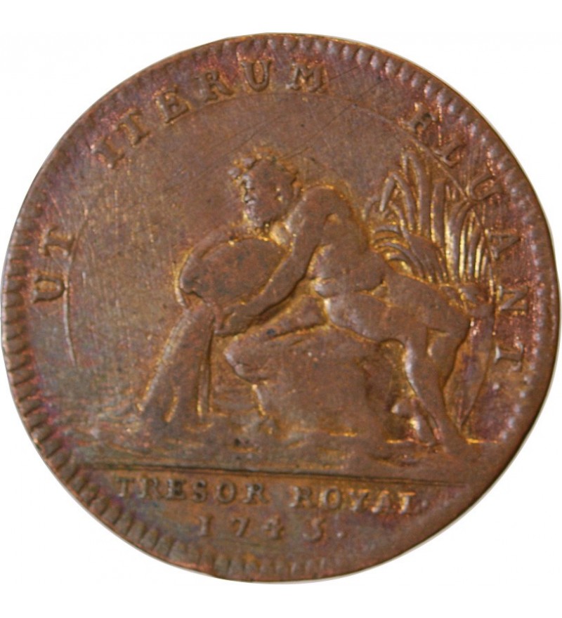 TRESOR ROYAL, LOUIS XV - JETON Cuivre 1745