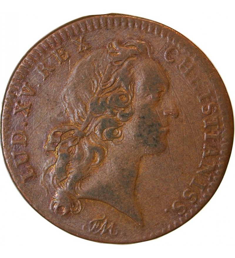 TRESOR ROYAL, LOUIS XV - JETON Cuivre 1745