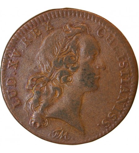 TRESOR ROYAL, LOUIS XV - JETON Cuivre 1745