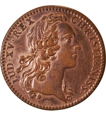 TRESOR ROYAL, LOUIS XV - JETON Cuivre 1742