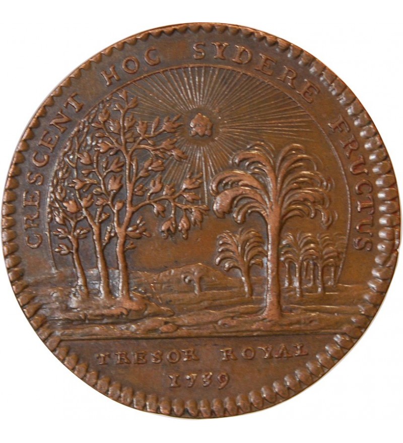 TRESOR ROYAL, LOUIS XV - JETON Cuivre 1739