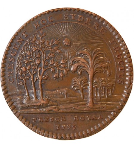 TRESOR ROYAL, LOUIS XV - JETON Cuivre 1739