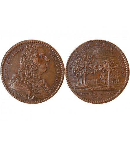 TRESOR ROYAL, LOUIS XV - JETON Cuivre 1739