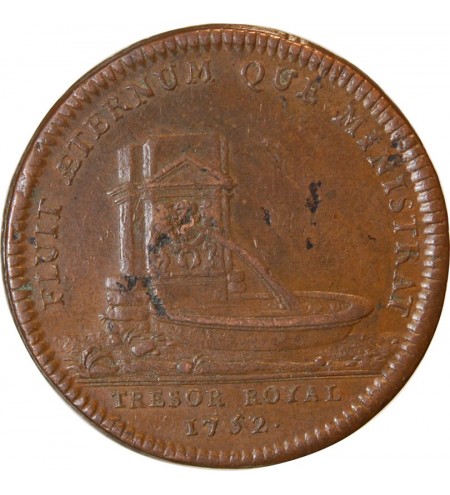 TRESOR ROYAL, LOUIS XV - JETON Cuivre 1752