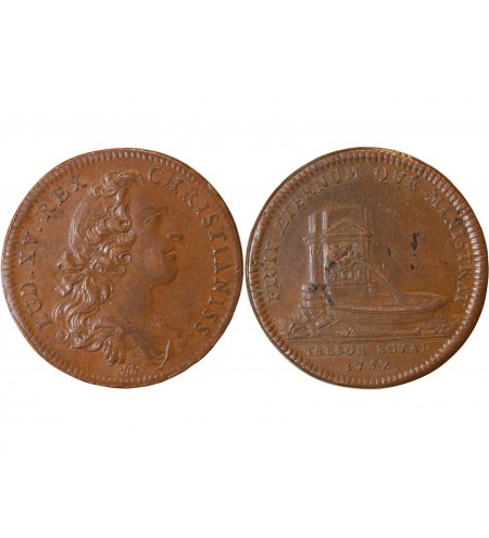 TRESOR ROYAL, LOUIS XV - JETON Cuivre 1752