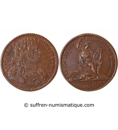 BATIMENTS DU ROI, LOUIS XV - JETON 1738