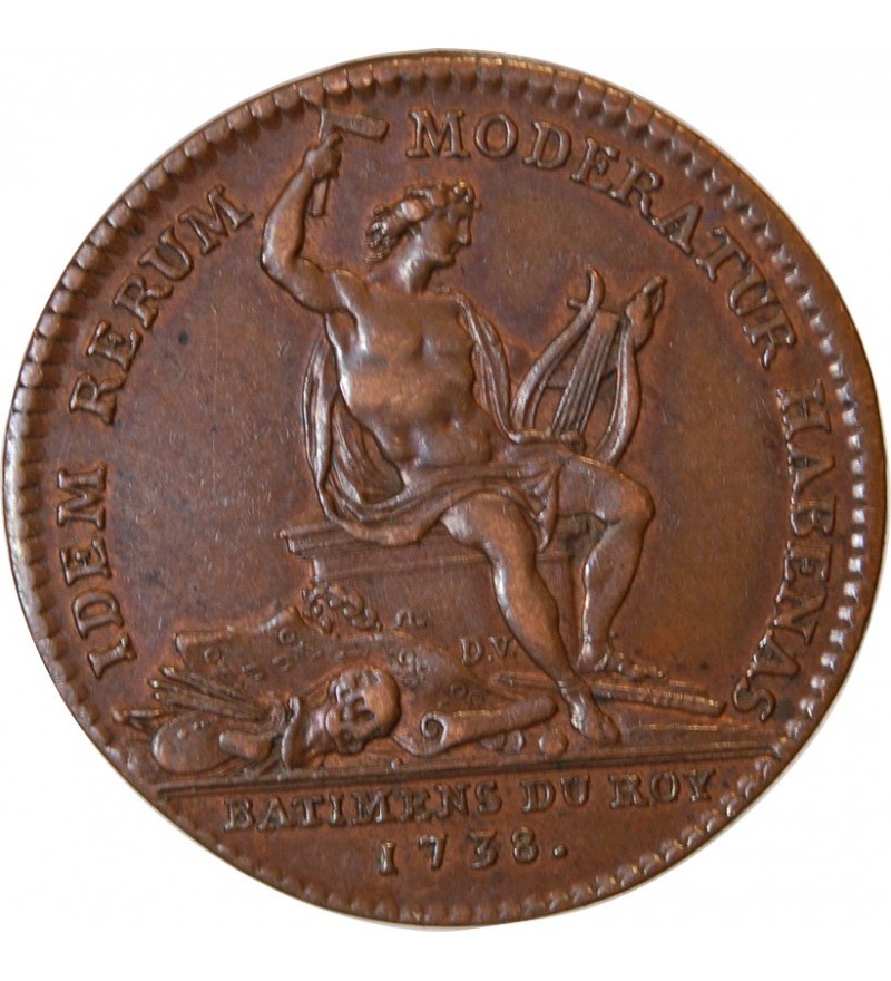BATIMENTS DU ROI, LOUIS XV - JETON 1738