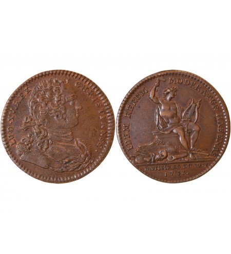 BATIMENTS DU ROI, LOUIS XV - JETON 1738