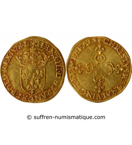 HENRI III - ECU D'OR AU SOLEIL 1578 O RION