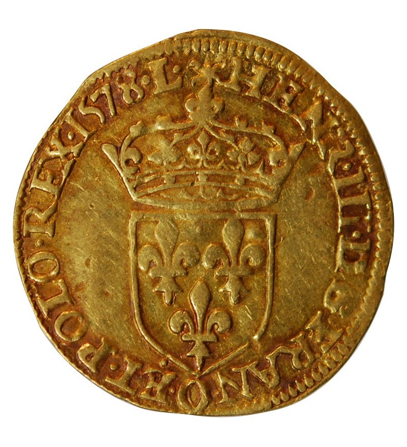 HENRI III - ECU D'OR AU SOLEIL 1578 O RION