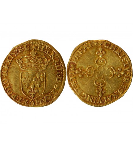 HENRI III - ECU D'OR AU SOLEIL 1578 O RION