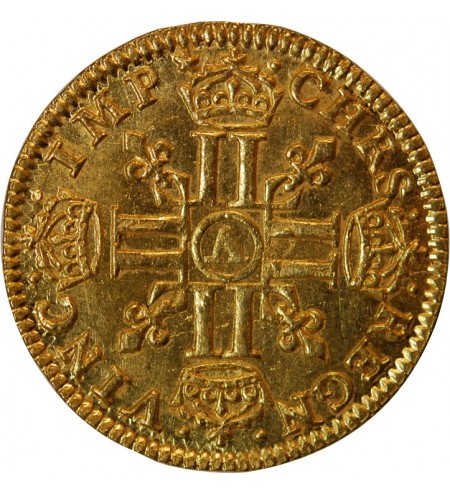 LOUIS XIII - 1/2 LOUIS D'OR A LA MECHE LONGUE 1641 A PARIS