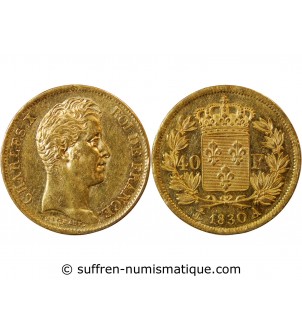CHARLES X﻿ - 40 FRANCS OR 1830 A PARIS﻿