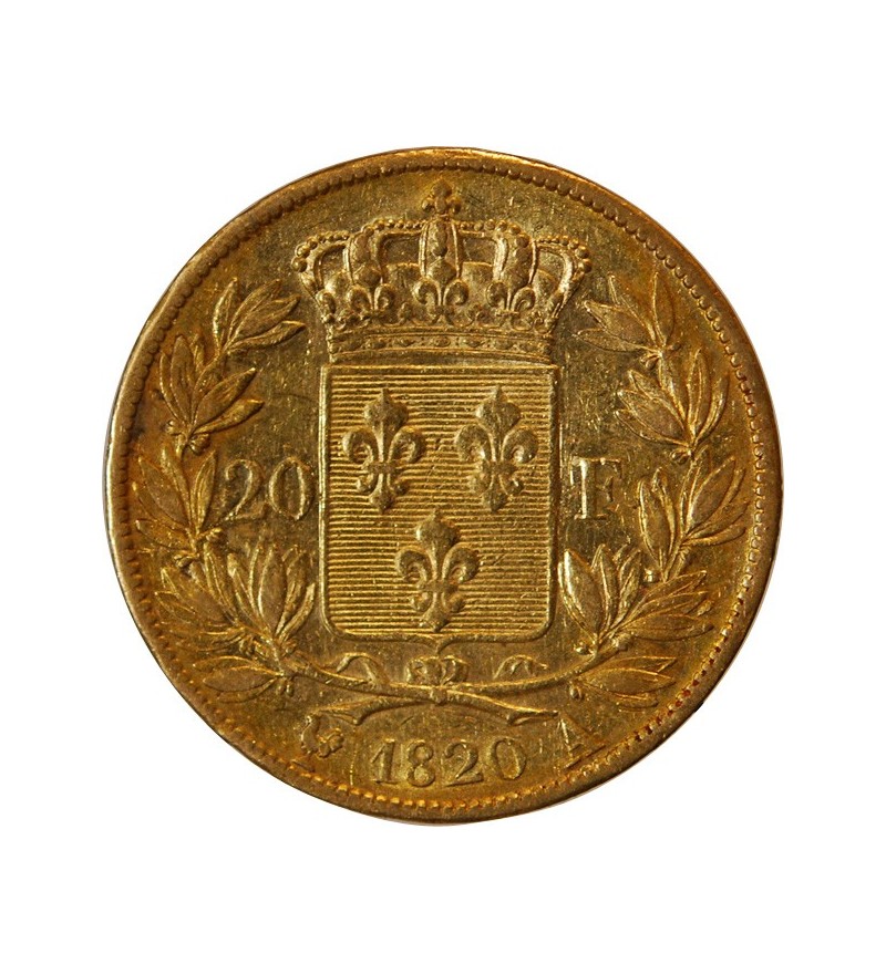 LOUIS XVIII - 20 FRANCS OR 1820 A PARIS﻿