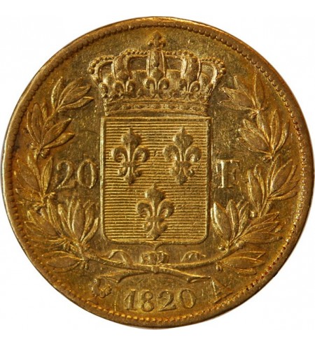 LOUIS XVIII - 20 FRANCS OR 1820 A PARIS﻿