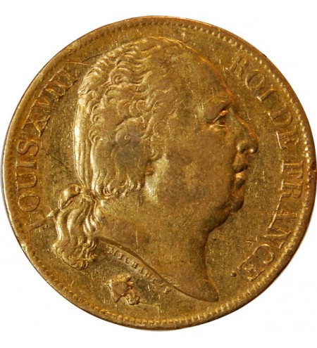 LOUIS XVIII - 20 FRANCS OR 1820 A PARIS﻿